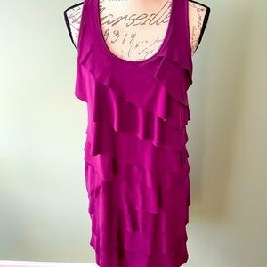 Women’s Apt No. 9 purple dress with ruffle design - Size medium